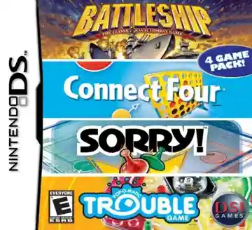 4 Game Pack! - Battleship + Connect Four + Sorry! + Trouble (USA)